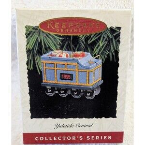 Vintage 1995 Hallmark Keepsake “Yuletide Central” Tender Car Ornament NOS Train